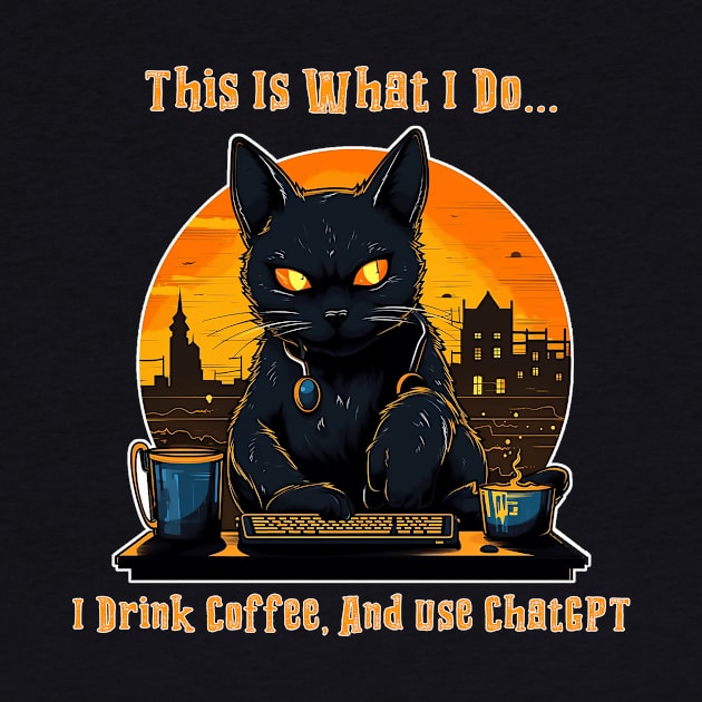 My Cat uses Chat GPT by Blackhearttees